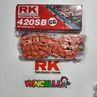 ราคา **ลดล้างสต๊อก*** โซ่ RK 420-120 ข้อ สีส้ม (28360087075)