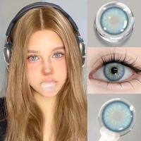 ราคา Mill Creek คอนแทคเลนส์เครื่องสําอาง hybrid iris 14.5 มม. สีฟ้าสีม่วงสีเขียวคอนแทคเลนส์สายตาสั้น 0 ~-8.00 (28818285864)