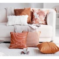 ราคา LUXURY ORANGE CUSHION COVER SARUNG KUSYEN Modern Pillow Covers Decorative Jacquard (46609563189)