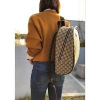 ราคา เเท้100% GUCCI TOP ZIP BACKPACK MONOGRAM GG BEIGE/BROWN (20779444085)