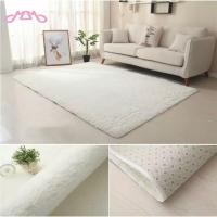 ราคา โล๊ะๆ พรม ผ้าปูพื้นขนนุ่ม สีขาว (22871269507)