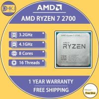 ราคา ใช้ AMD Ryzen 7 2700 R7 2700 3.2 GHz R7 โปรเซสเซอร์ CPU แปดแกน L3 = 16 m 65 w AM4 ไม่มีพัดลม (28368941017)