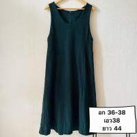ราคา เดรสแขนกุด เดรสกระโปรงยาว แบรนด์ Uniqlo มือสอง (D0001) (52850961822)