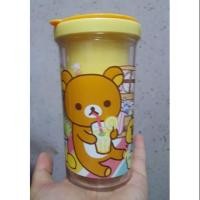 ราคา แก้วน้ำริลัคคุมะ สีเหลือง มีฝา (1366134188)