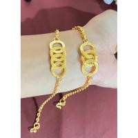 ราคา สร้อยข้อมือทองแดงชุบทอง (41662699122)