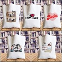 ราคา กระเป๋าผ้า สกรีนลายมินิมอลสำหรับคนรักหนังสือ คนรักการอ่าน ผ้าแคนวาส ถุงผ้า รักษ์โลก ลดโลกร้อน ผ้าหนา กระเป๋ามีก้น (20792970217)