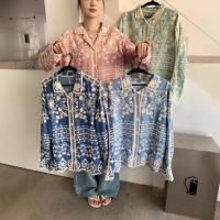 ราคา ฤดูใบไม้ผลิ เสื้อเบลาส์ลูกไม้ปักลายดอกไม้ใหม่สำหรับผู้หญิง ทรงเข้ารูป เสื้อคาร์ดิแกนอเนกประสงค์ คอปกพับ (43700888188)
