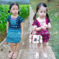 ราคา 1-9 Y ชุดเด็กดอย ชุดพื้นเมืองผ้าฝ้ายพิมพ์ผ้าปักชาวเขา เดรสเด็กชุดกระโปรงเด็กผู้หญิง (18109092916)