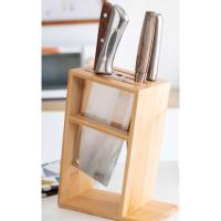 ราคา Wooden knife insert box กล่องไม้เสียบเก็บมีด (25361894448)