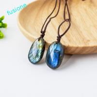 ราคา FUSIONEDGE จี้ Labradorite ธรรมชาติ,พร้อมเชือกคริสตัลประณีต Labradorite Pendent, สไตล์ชาติพันธุ์สมัยใหม่หินดิบขัดธรรมชาติการฝึกอบรมเครื่องประดับหิน (56560849337)