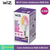 ราคา WiZ Color Ambiance RGB หลอดไฟอัจฉริยะ เปลี่ยนสีได้ 16 ล้านสี 4.9W ขั้ว E14 (43355132816)