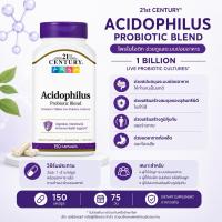 ราคา Exp 7/28 โพรไบโอติก ช่วยขับถ่าย 21st Century, Acidophilus Probiotic Blend Capsules, 150 Count (46610839215)
