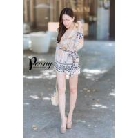 ราคา ลดล้างสต็อก งานป้าย peony ชุดเซ็ต เบรเซอร์+กางเกงขาสั้น พร้อมผ้าผูกเอว พร้อมส่ง S (25765047065)