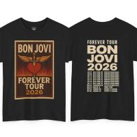 ราคา เสื้อยืด Bon Jovi Forever Tour 2026 ผ้าฝ้าย 100% แบบยูนิเซ็กส์ คอโอ แขนสั้น ลายกราฟิกวงดนตรีร็อก Y2k สำหรับผู้ชาย ของขวั (44759212671)