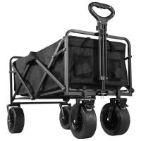 ราคา C Large Weight Capacity Heavy Duty Wagon Cart Folding Wagon For Outdoor Garden Beach Wagon Camping (46811410417)
