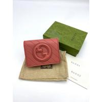 ราคา พร้อมส่งในไทย ของแท้ 100 % กระเป๋าสตางค์ Gucci Blondie Card Case Wallet สีชมพูเข้ม (Dark Pink) (53410170759)