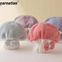 ราคา CARNATION หมวกอาบน้ํา, Bonnets Coral Velvet หมวกคลุมผมแห้งเร็ว, แฟชั่นโบว์อุปกรณ์อาบน้ํา Super ดูดซับผ้าขนหนูผมแห้งผู้หญิง (48910436895)