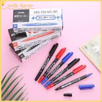 ราคา BANO 10 ชิ้น/กล่อง MARKER ปากกา,พลาสติกกันน้ํา Double-Ended Marker, Fast Dry Fine Point Nib สํานักงานอุปกรณ์การเรียนเขียนปากกา (56610369381)