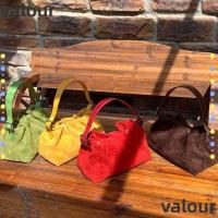 ราคา VALOUR Drawstring Bucket Bag, Zippered Pocket Adjustable Strap Suede Handbag, Vintage Shoulder Crossbody Bag Travel (41780846471)