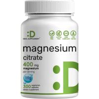 ราคา Magnesium Citrate 400mg Per Serving 300 Veggie Capsules – Chelated ดูดซึมได้ง่ายบริสุทธิ์ Trace Mineral – Muscle Heart & Digestive port – NonGMO (49461023129)
