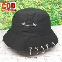 ราคา BUCKET HAT WITH IRON RING AND LARGE PIN BUCKET RING HAT BUCKET HAT FEDORA HAT (25993857030)