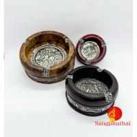 ราคา ที่เขี่ยบุหรี่ ที่เขี่ยบุหรี่ไม้ ที่เขี่ยบุหรี่ไม้ติดแผ่นเงินสลักรูปช้าง Ashtray ที่ระลึกไทย มีให้เลือก 3 สี 3 ขนาด (28323316654)