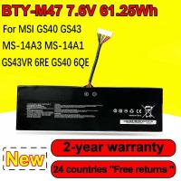 ราคา BTY-M47ใหม่สำหรับ MSI GS40 GS43 GS43VR 6RE 61.25WH 6QE 2ICP5/73/95-2 MS-14A3 MS-14A1 7.6V 8060MAh แบตเตอรี่แล็ปท็อป (28657717984)