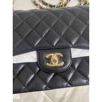 ราคา แท้%กระเป๋าสะพาย Chanel Jumbo 13” black carviar skin (13796355779)