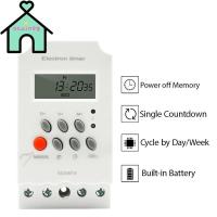 ราคา OTUINSG Digital Timer, LED 110V Timer Switch, Durable Display Relay 50/60Hz 220V อุปกรณ์ไฟฟ้า Timer ช่างไฟฟ้า (47211383690)