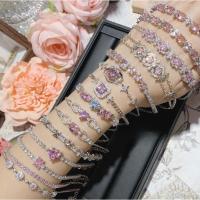 ราคา สร้อยข้อมือสีชมพู สไตล์แฟชั่น Galaxy พลังงานจาก Zircon AAA และเคลือบด้วยทอง 18K การออกแบบโดยดีไซเนอร์ เพิ่มความหรูหราให้แก่คุณ (41122445110)