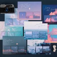 ราคา [พร้อมส่ง] serene sky post-it โพสอิทตกแต่ง โพสอิท จดโน้ต โพสต์อิทมีลาย กระดาษโน้ตมีกาว (4880504901)