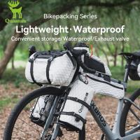 ราคา Qunature Bikepacking ถุงกันน้ำแบบบีบอัด 6/12L กระเป๋าข้างจักรยานแบบ Dry Bag ขยายได้ ทนต่อการสึกหรอ เหมาะสำหรับทัวร์ริ่งและปั่นไปทำงาน ใช้ได้กับจักรยานเสือหมอบและเสือกรวด (52402564404)