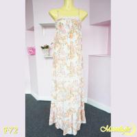ราคา ( โล๊ะตู้ ส่งต่อ ) เดรสยาว สายเดี่ยว ลายดอก งานป้าย : LOVE (2353372283)