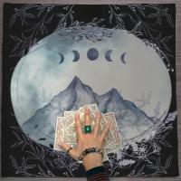 ราคา XU Moon Mountain Tarot ผ้าปูโต๊ะโหราศาสตร์ Witchcrafts Deck ผ้าตกแต่งผนัง (53410076393)