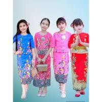ราคา ชุดไทยผ้าปาเต๊ะ ชุดไทยผ้าถุงเด็ก (26186192505)