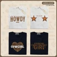 ราคา Jarika.shop - เสื้อยืด COWGIRL ( งานป้าย.. Jarika ) ( จ259 ) (29777573794)