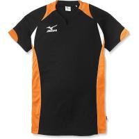 ราคา Mizuno Volleyball Shirt 59HV324 Black/Orange SS (56606963982)