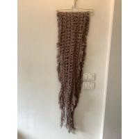 ราคา NO.(21)021 ผ้าพันคอไหมพรมถักมือสอง สีเทา ขนาด 26x110 เซนติเมตร (57560482228)