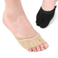ราคา ใหม่ห้านิ้วเท้า Forefoot Pad ผู้หญิงรองเท้าส้นสูงสวมใส่ครึ่งถุงเท้าลูกไม้ลูกไม้ที่มองไม่เห็นถุงเท้า Calluses Corns เท้า Pain Care (48760977352)