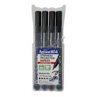 ราคา ปากกาเขียนสไลด์ Artline ชุด4สี4ด้าม No.854 M ลบไม่ได้ (14073259756)