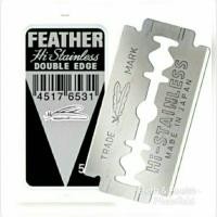 ราคา ใบมีดตราขนนก 2 คม (Feather Hi Stainless Double edge) (5262945634)