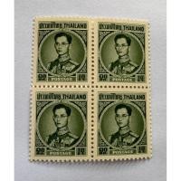 ราคา s-5 แสตมป์พระรูป ร.9ชุดที่4 ราคา 10 สตางค์บล็อก4 ดวงหลังกาวเดิม (28540311668)