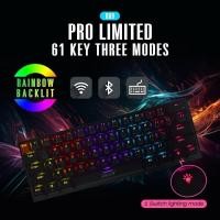 ราคา คีย์บอร์ด 3โหมด OKER K69 60% Tri Mode BT5.2/Wireless/Wired mechanical keyboard Blue Switch รับประกัน 1 ปี >>ส่งฟรี (23962831675)