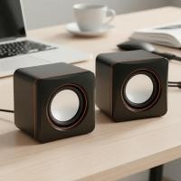 ราคา ระบบลําโพง HiFi 2.0 USB พร้อมปุ่มปรับเสียงสําหรับ PC แล็ปท็อป ทีวี (29844666521)