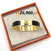 ราคา New hermes clic H bracelet ไซส์ pm ข้อมือ ดำทอง สวยมาก (47210866535)