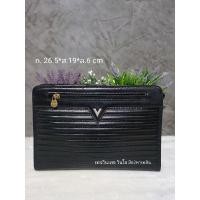 ราคา กระเป๋าวินเทจ Mario Valentino Black Clutch Handbag สวยคลาสสิค มือสอง (17494770314)
