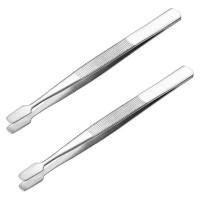ราคา 2pcs Stamp Tweezers Stainless Steel Stamps Collector Tools Flat Tweezers Flat Tweezers Stamp Collecting Tweezers Flat Ti (29169816159)