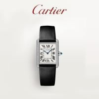 ราคา Cartier Cartier Tank Must Stainless Steel Quartz Watch Diamond Matte Leather Strap Watch (44561742499)