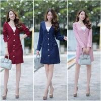 ราคา เดรสคลุมใส่ทำงานได้ พร้อมส่ง เดรสทำงานน่ารักๆ (25364394668)