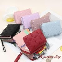 ราคา กระเป๋าสตางค์ผู้หญิงกระเป๋าสตางค์สั้นสามพับกระเป๋าใส่เหรียญซิปสดขนาดเล็ก (29718151634)